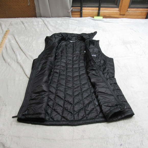 North Face Trekker Vest Womens Medium Black Thermoball Puffer Light Pack LOGO - Picture 4 of 13